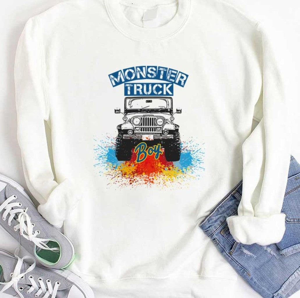 Monster Truck Boy Monster Truck Dad Unisex T-Shirt
