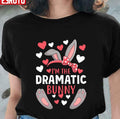Pink Heart I'm The Dramatic Bunny Matching Rabbit Family Party Easter Unisex T-shirt