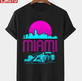 Racing Car Formula One Miami Grand Prix F1 Vintage Art Unisex T-Shirt