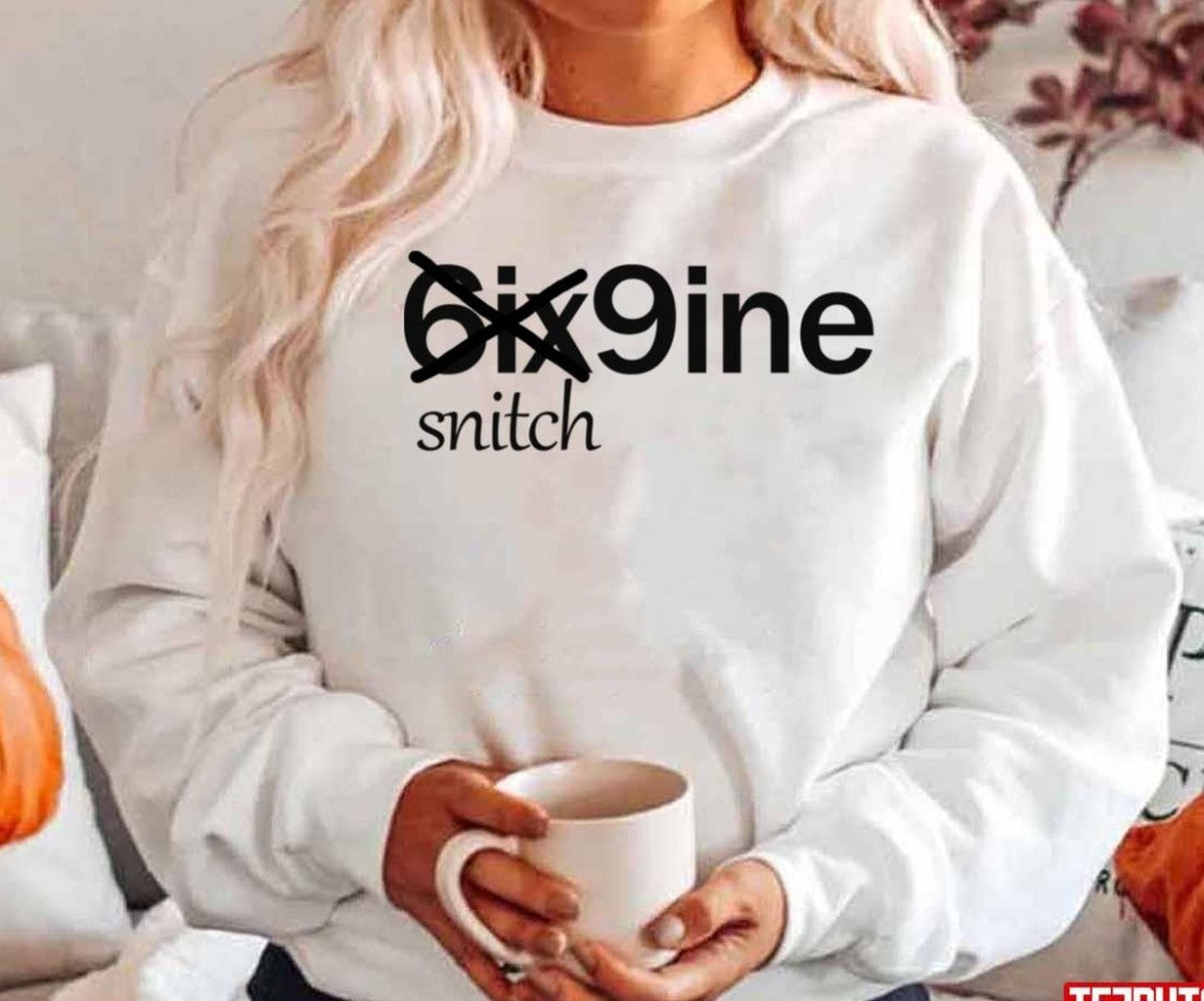 Snitch Typo Design Rap Music 6ix9ine Unisex Hoodie