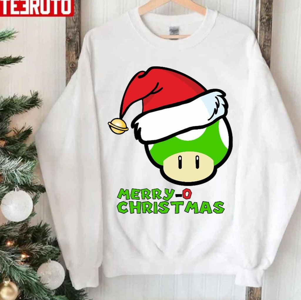 Santa Mushroom Merry O Christmas Unisex Sweatshirt