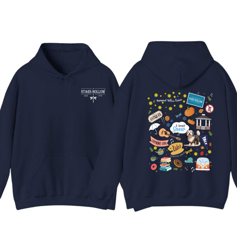 Stars Hollow Hoodie, Lukes Diner, Gilmore Girl tshirt Eras, Fall Comfort Womenswear