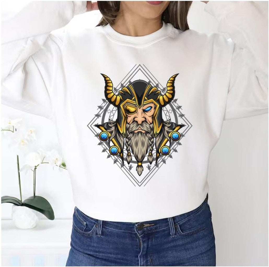 Odin God Of Wisdom Viking Valhalla Unisex Sweatshirt
