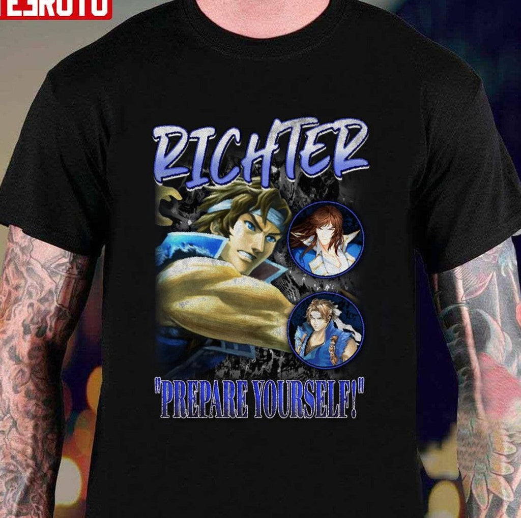Richter Prepare Yourself Smash Bros Vintage Graphic Unisex T-shirt
