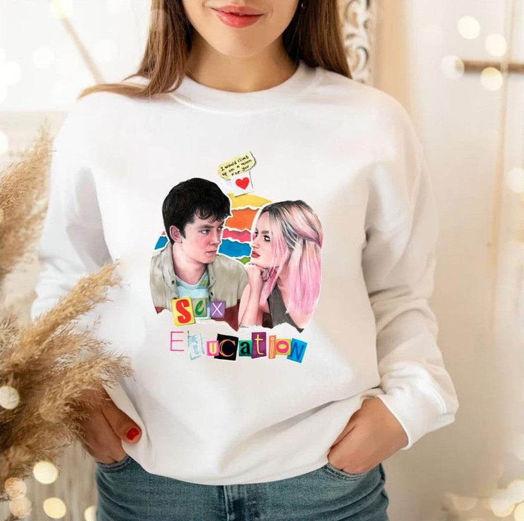 Sex Education Illustration Long Unisex Sweatshirt