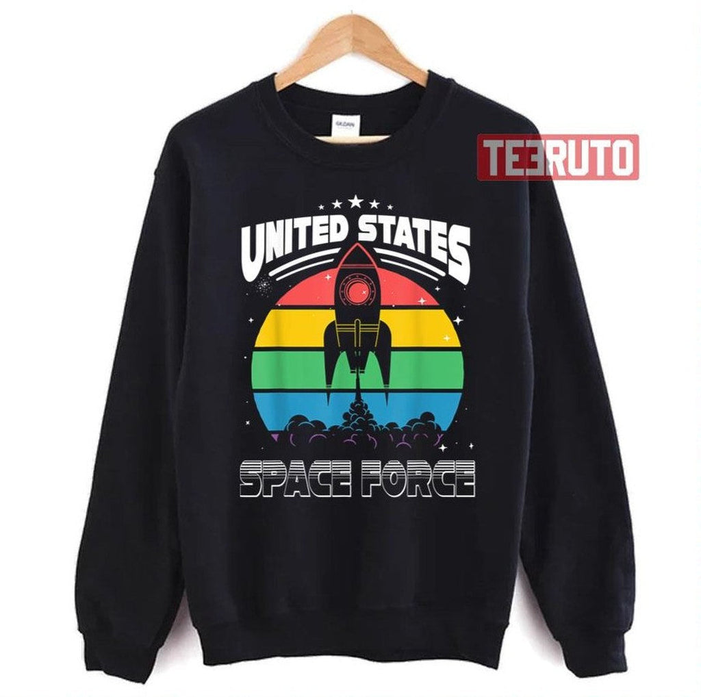Space Force Retro Design Distressed Unisex T-Shirt