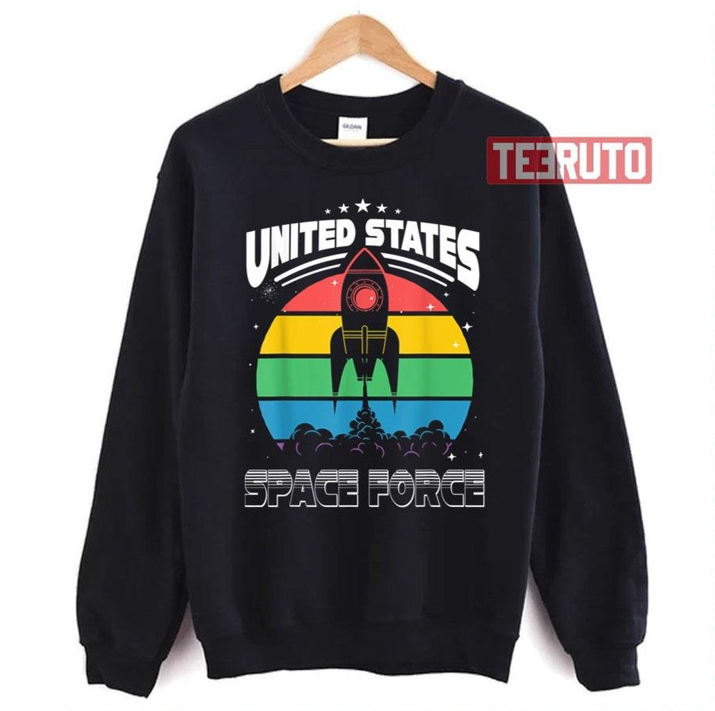 Space Force Retro Design Distressed Unisex T-Shirt