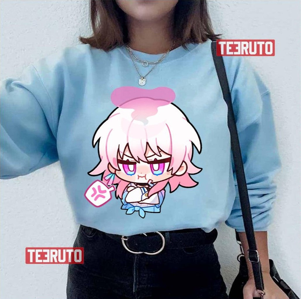Pink Art March 7th Chibi Honkai Star Rail Unisex T-Shirt