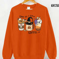 Scary Til I Get Coffee Costume Lazy Funny Halloween 2022 Unisex Sweatshirt