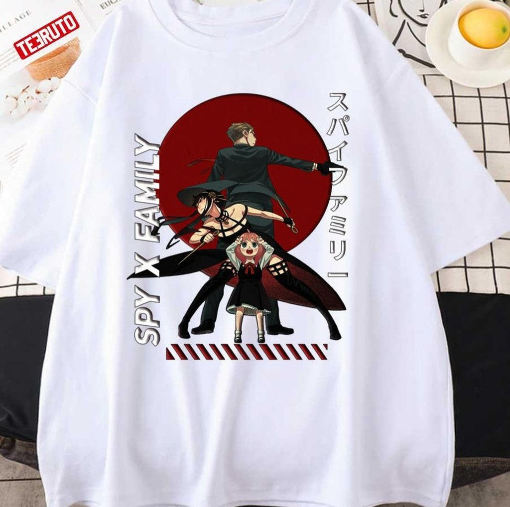Anya Spy X Family Forger Family Loid Yor Japanese Art Style Unisex T-shirt