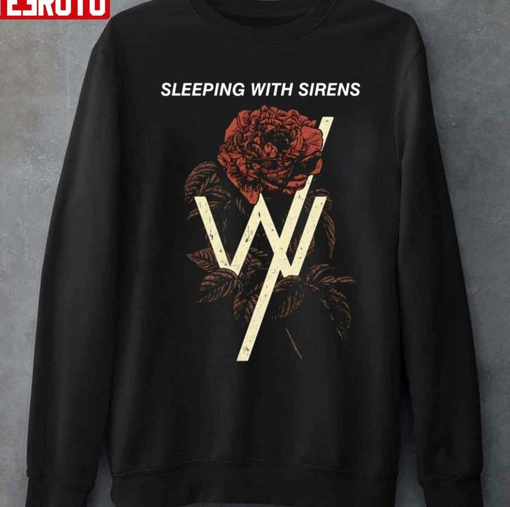 Rose Sleeping With Sirens Band Retro Graphic Unisex T-Shirt