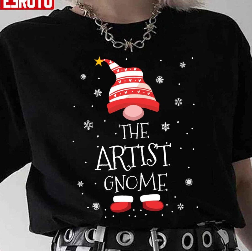 The Artist Christmas Gnome Unisex T-Shirt