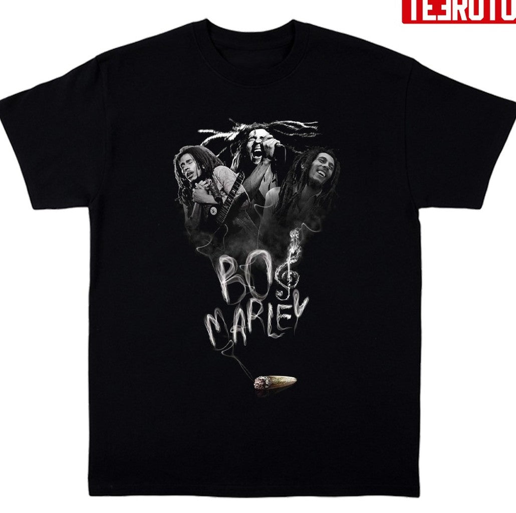 Smoke Aesthetic Design Bob Marley Unisex T-Shirt