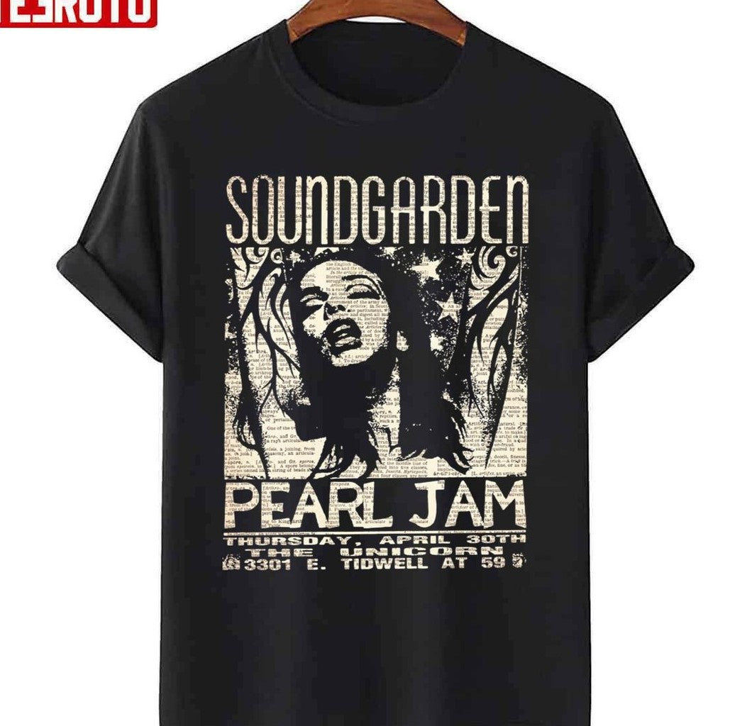 Soundgarden Pearl Jam The Unicorn Punk Music Art Unisex T-shirt