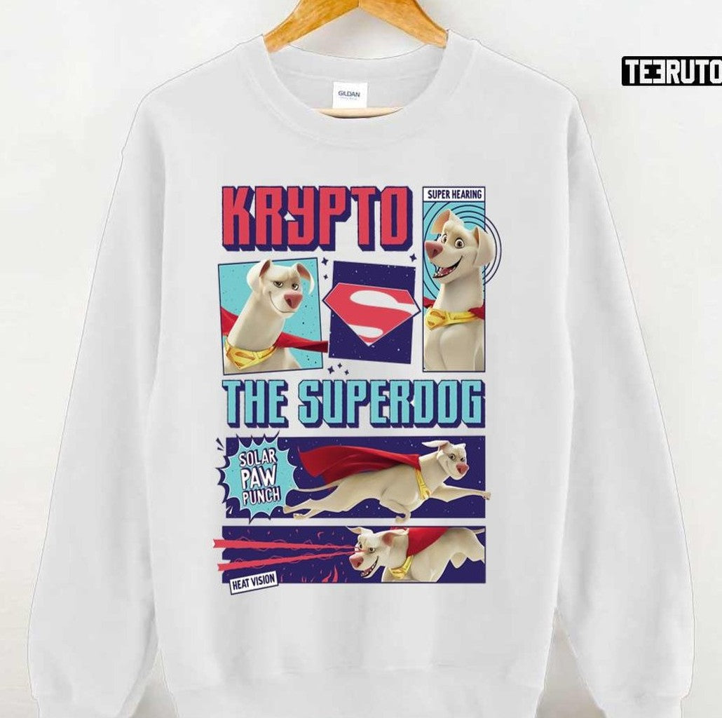 Super Hearing The Superdog Solar Paw Punch Unisex Sweatshirt