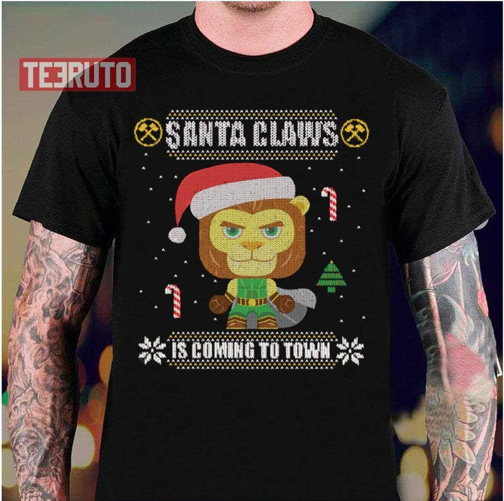 Santa Claws Is Coming Auric Of The Great White North Unisex T-Shirt