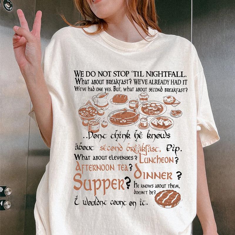 LOTR Second Breakfast T Shirt Hoodie Sweatshirt Sweater