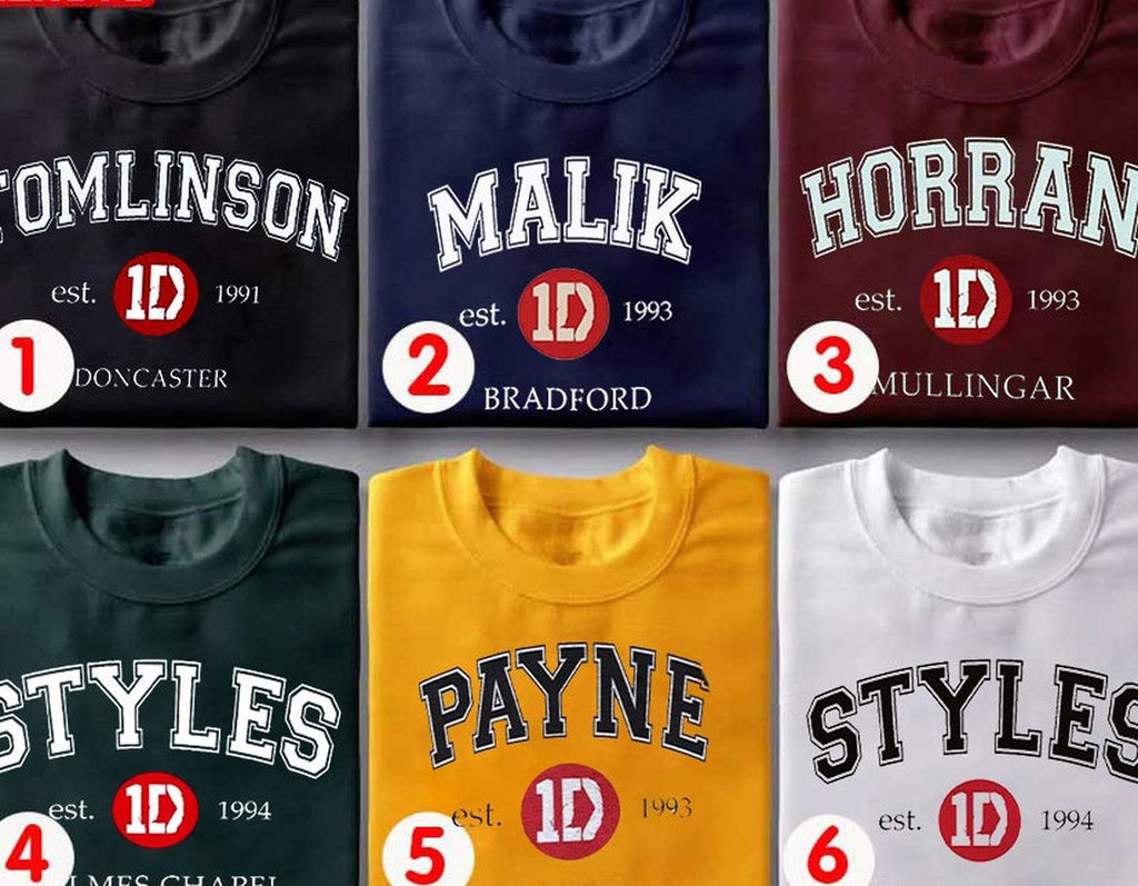 One Direction Members Fans 12 Years Bundle Group Design T-Shirts