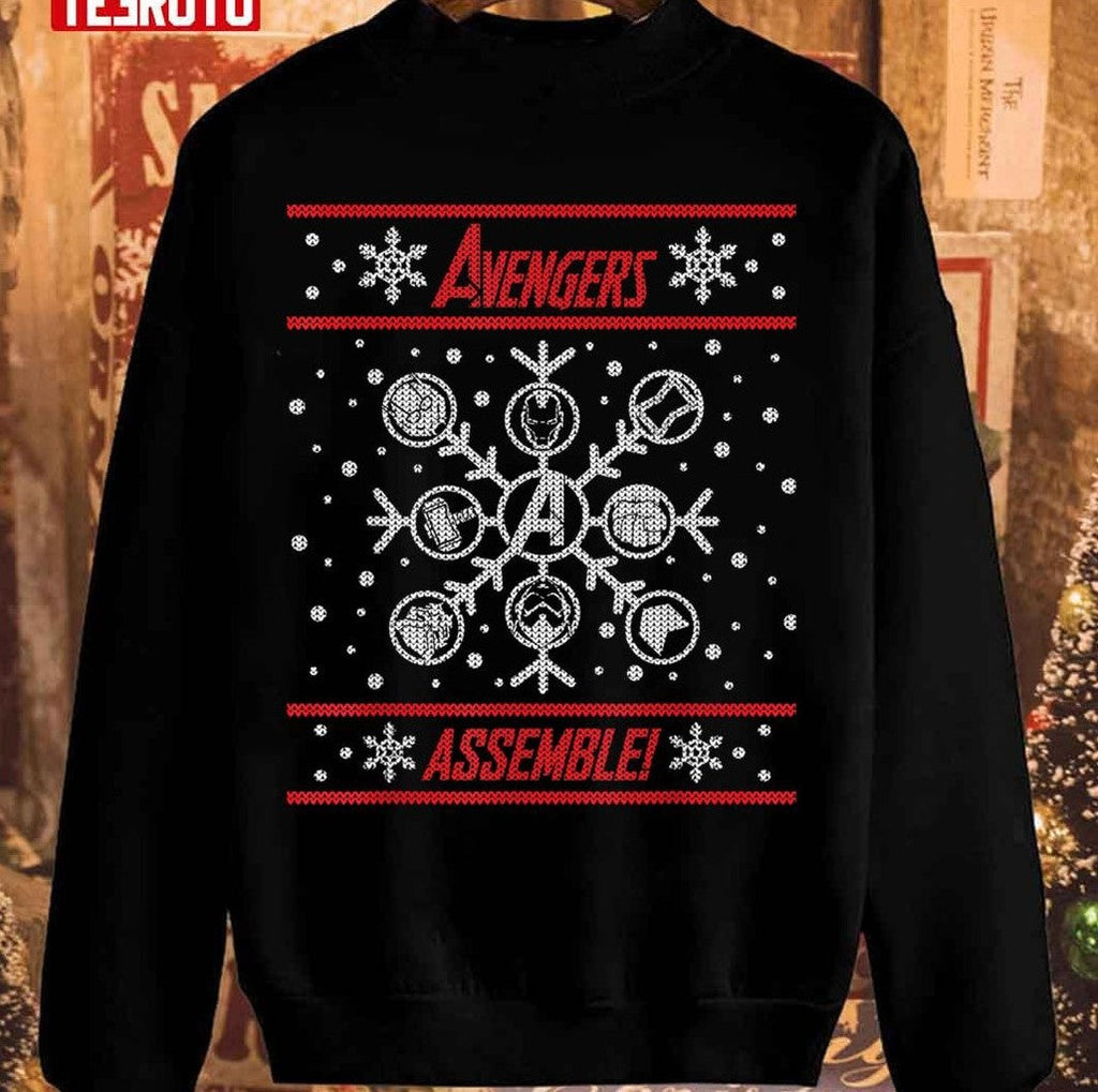 Avengers Assemble Holiday Sweater Ugly Christmas Unisex Sweatshirt