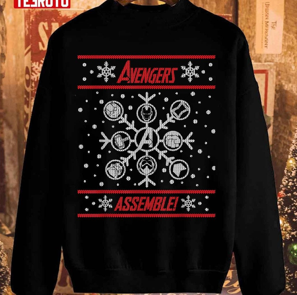 Avengers Assemble Holiday Sweater Ugly Christmas Unisex Sweatshirt