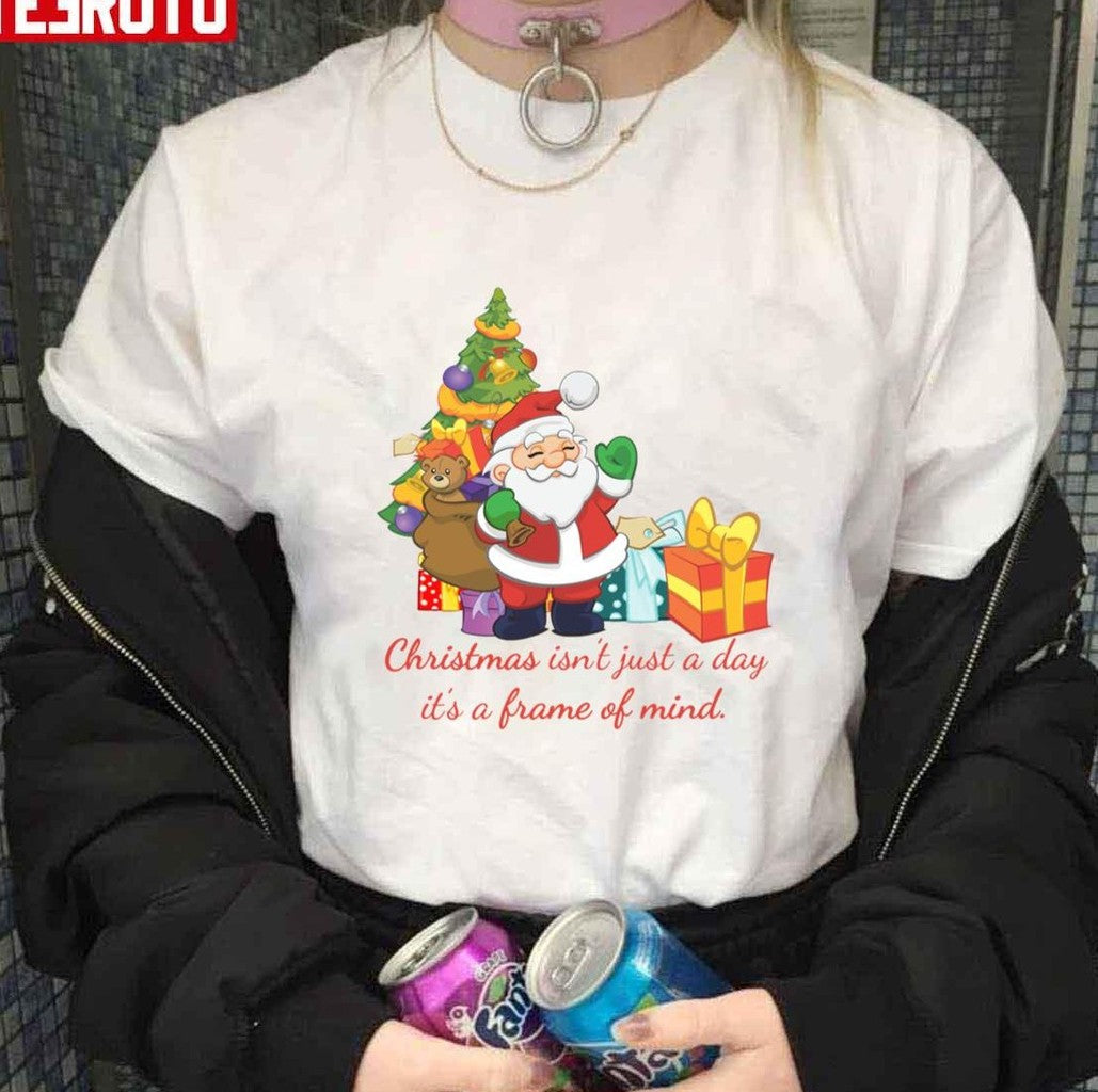 Quote Christmas Is Not Just A Day It's A Frame Of Mind Unisex Sweatshirt