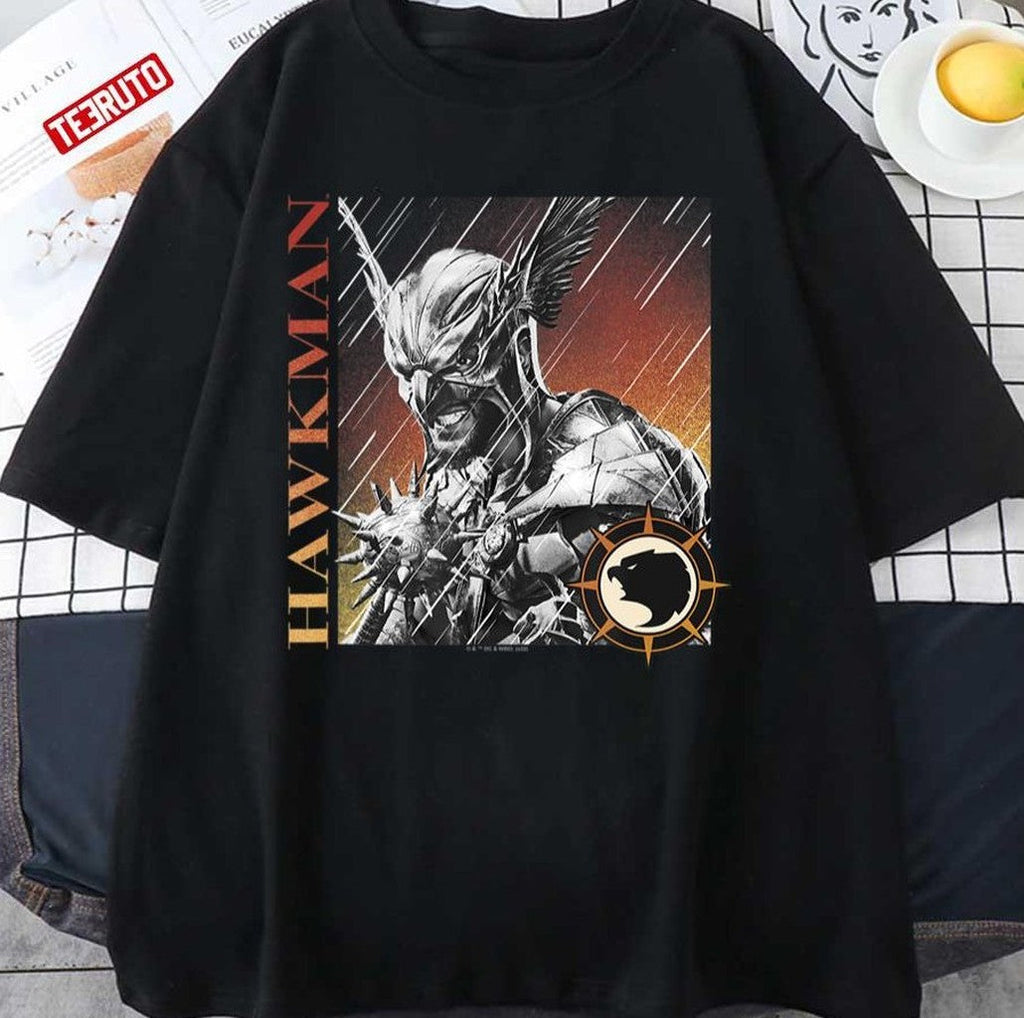 Black Adam Hawkman Side Portrait Vintage Retro Unisex T-shirt