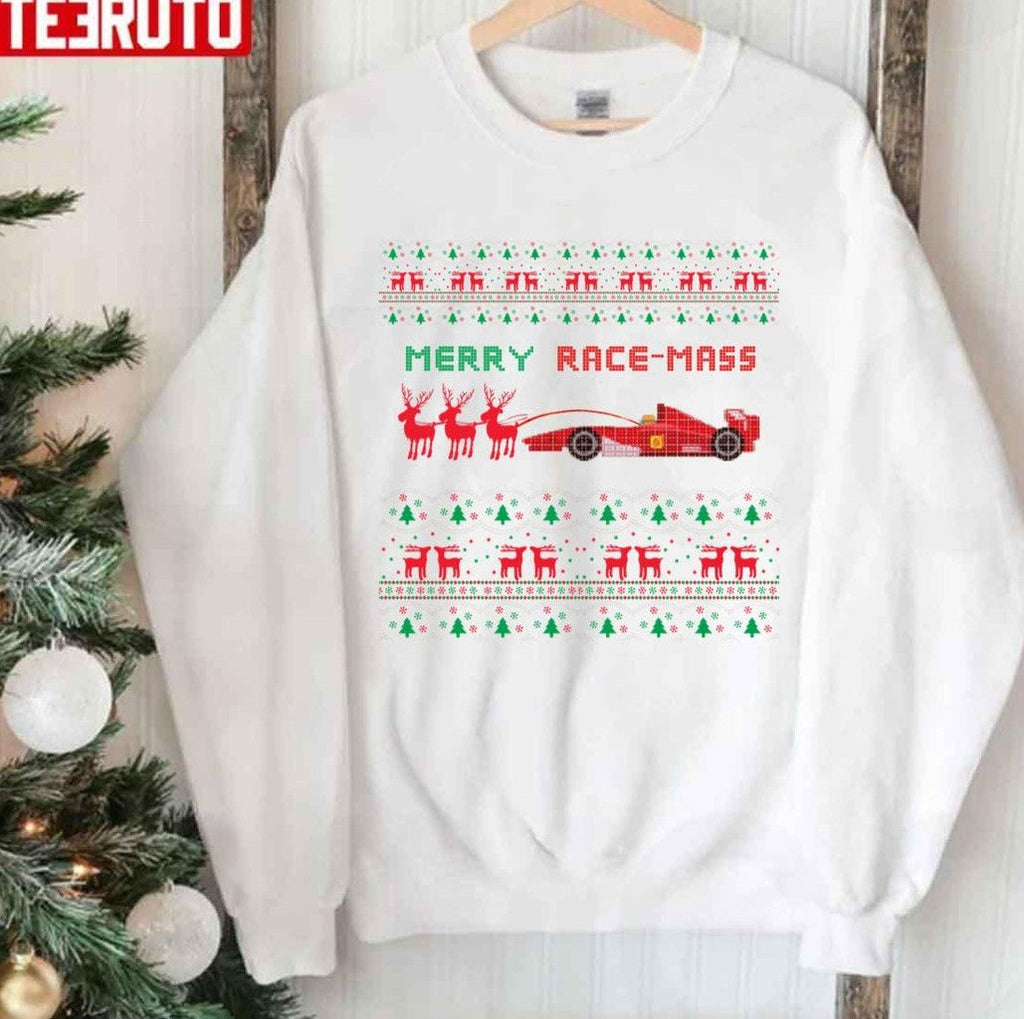 Santa Race Sticy F1 Christmas Merry Race-Mass Unisex Sweatshirt