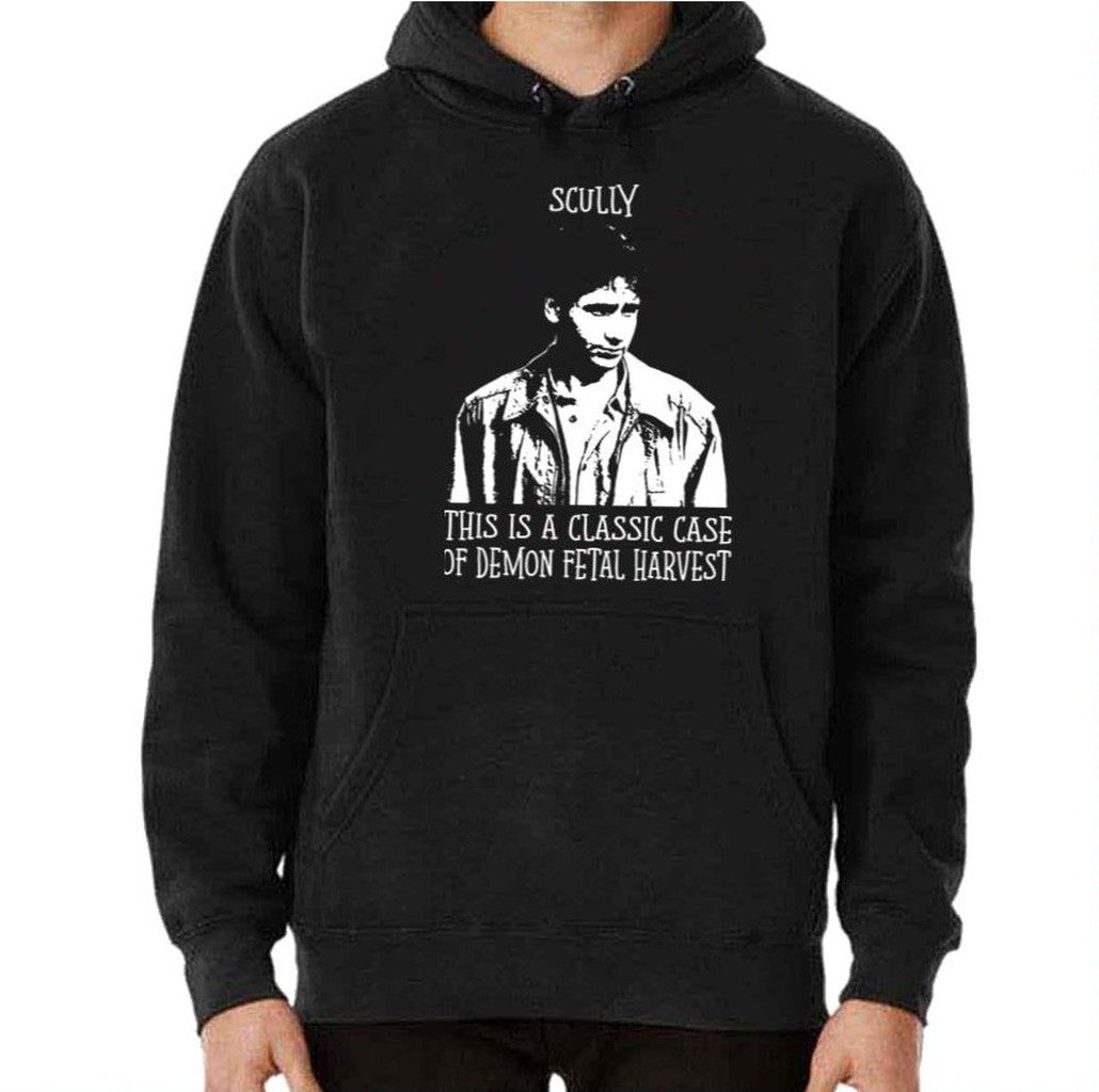 Scully Painting Character Black Vintage X Files Series Unisex Hoodie