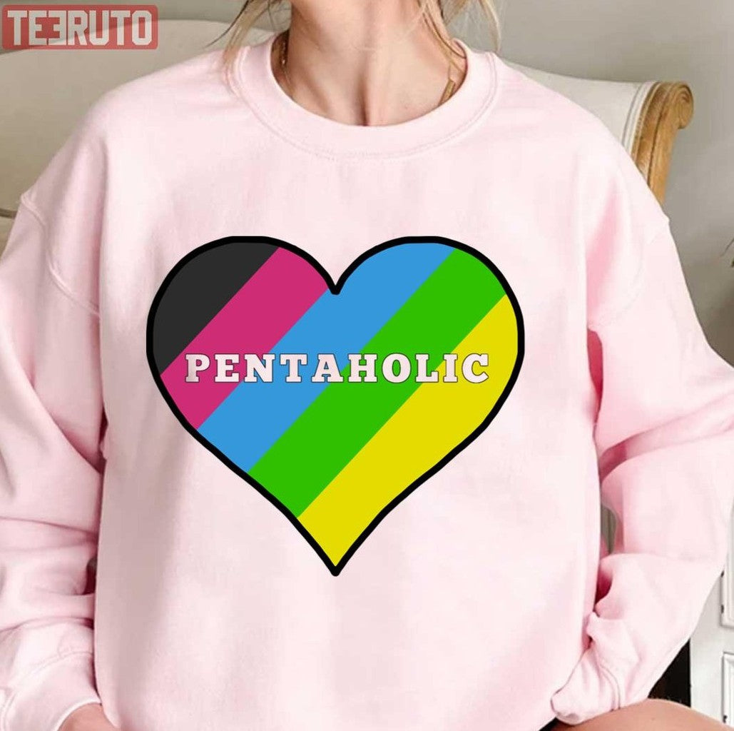 Pentaholic Heart Black Outline Pentatonix Unisex Hoodie