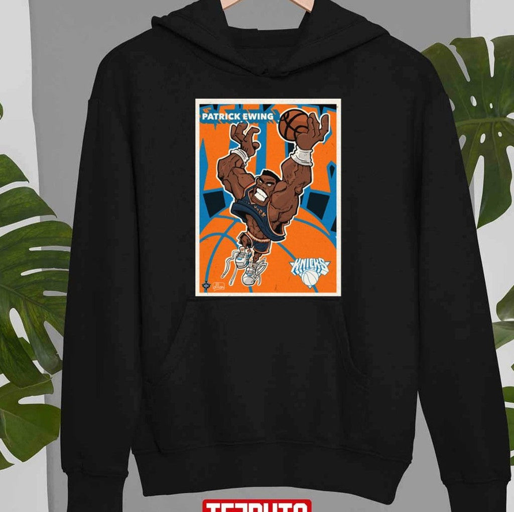 Patrick Ewing Cartoon Design Basketball Legend Unisex T-Shirt