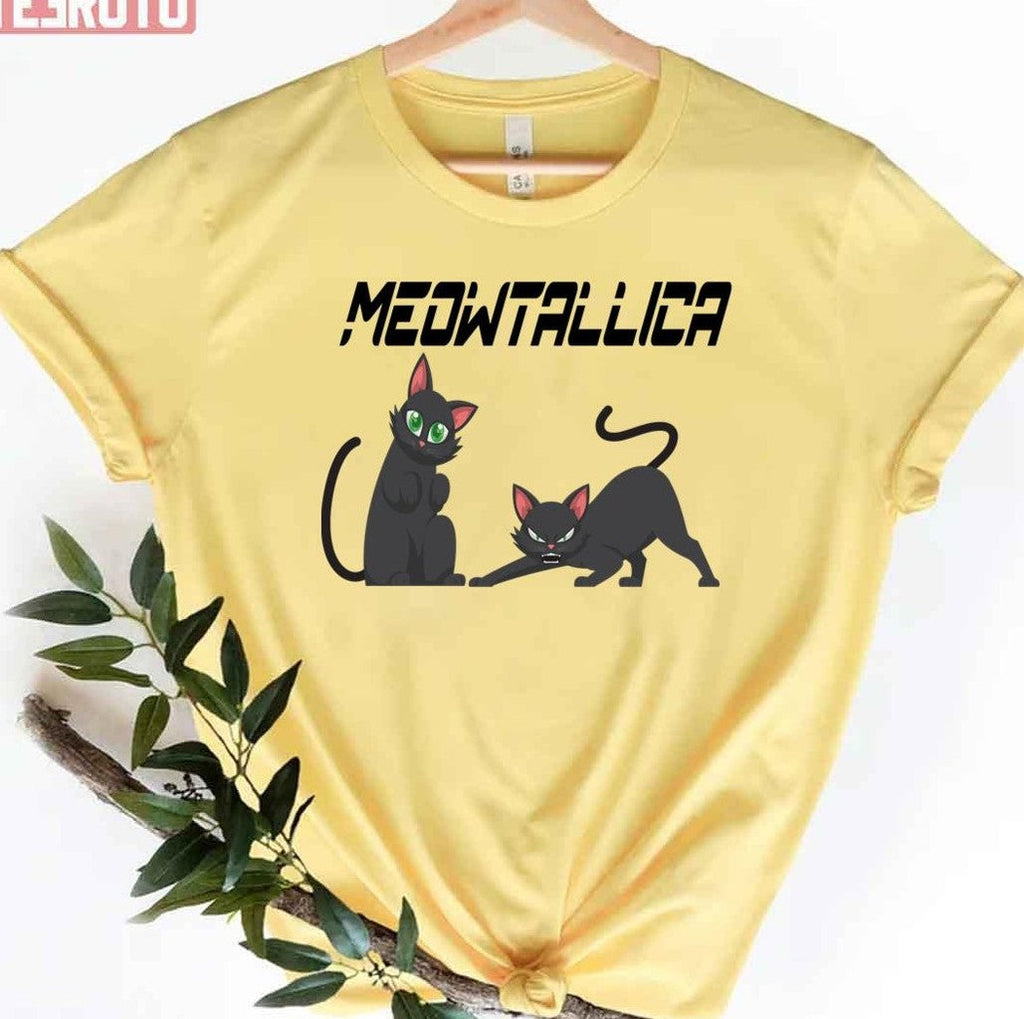 Anime Cats Meowtallica Metalica Unisex T-Shirt