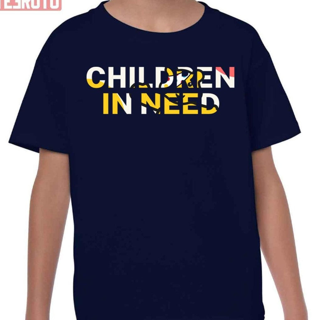 Pudsey Bear Typographic Design Children In Need Unisex T-Shirt