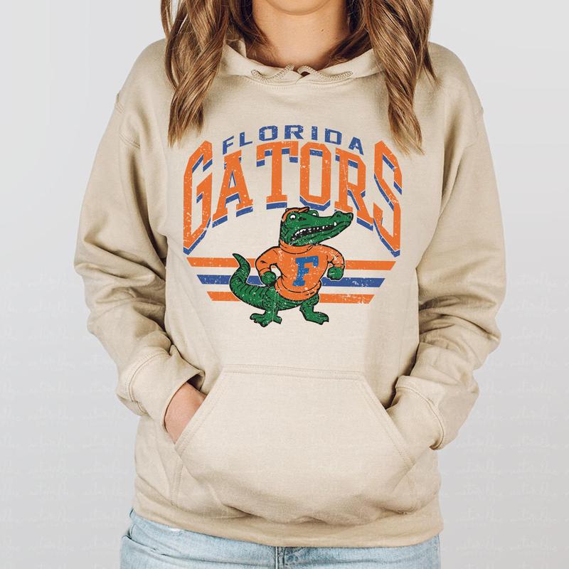Florida Gators Vintage NCAA Hoodie, Classic Sport Team Hoodie, Gifts for Football Fans, Comfort Unisex Clothing, Women, Men, Vintage Style