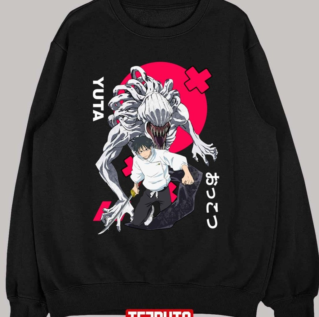 Best Art Of Yuta Okkotsu With Cursed Rika Jujutsu Kaisen 0 The Movie Japanese Text Unisex T-Shirt