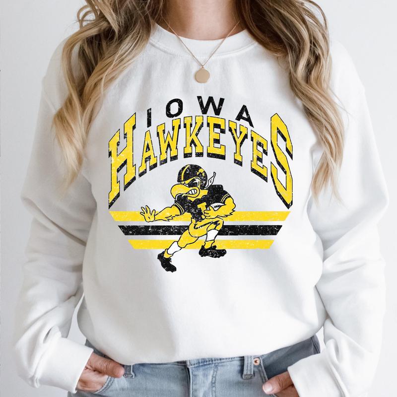 Iowa Hawkeyes Vintage NCAA Sweatshirt, University Sport Shirt, Gift for Football Fans, Classic Comfort People, Vintage Collection, T-Shirt Today