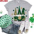 Shamrock St Patricks Day Gnomes Family Matching T-Shirt
