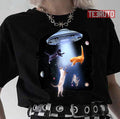 Space Cat Alien Abduction Extra Terrestrial Space Unisex T-Shirt