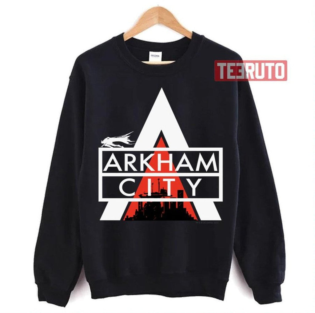 Arkham City Logo White Unisex T-Shirt
