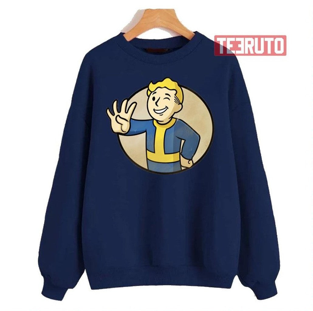 Round Design Fallout Game Vault Boy Unisex Sweatshirt
