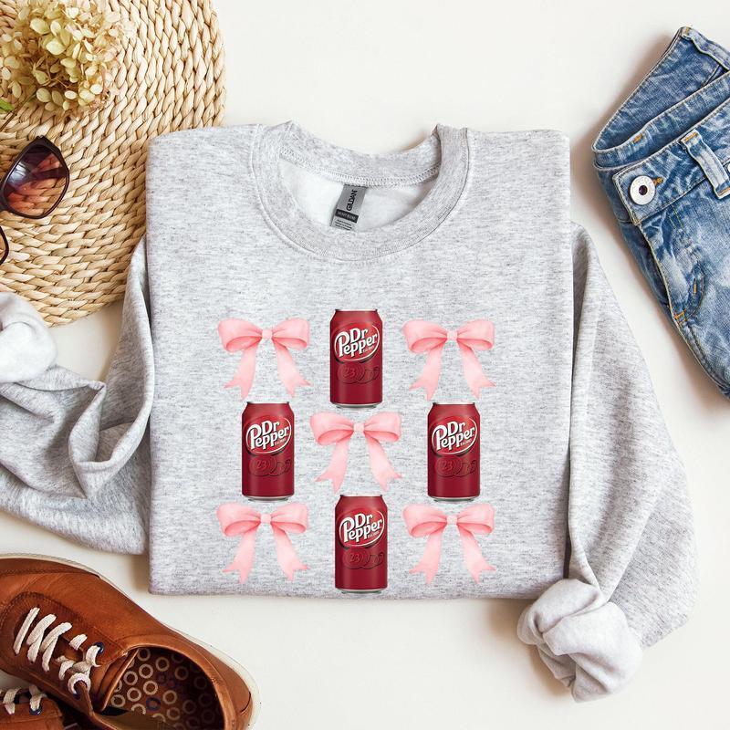 Dr Pepper, Soft Drink, Coquette, Preppy, Soda, Pop, Bows Sweatshirt Classic Menswear