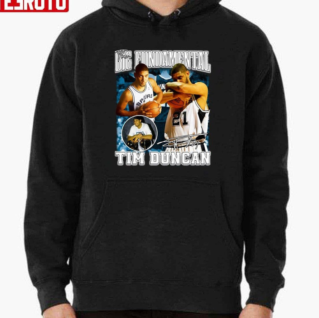 Basketball Legend Tim Duncan The Big Fundamental Signature Vintage Retro 80s 90s Bootleg Sweatshirt