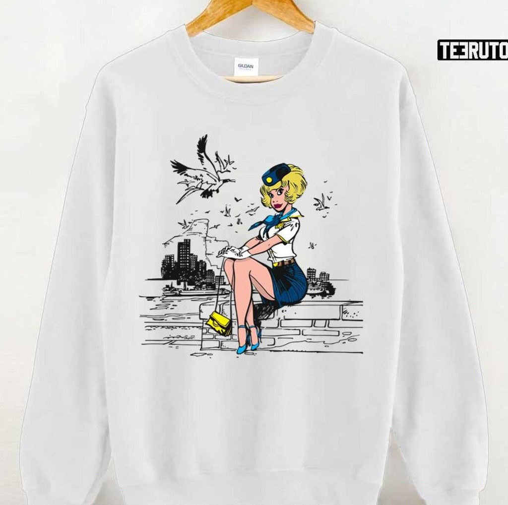 Natacha Cover Gaston Lagaffe Movie Cartoon Color Big Ben Unisex T-shirt