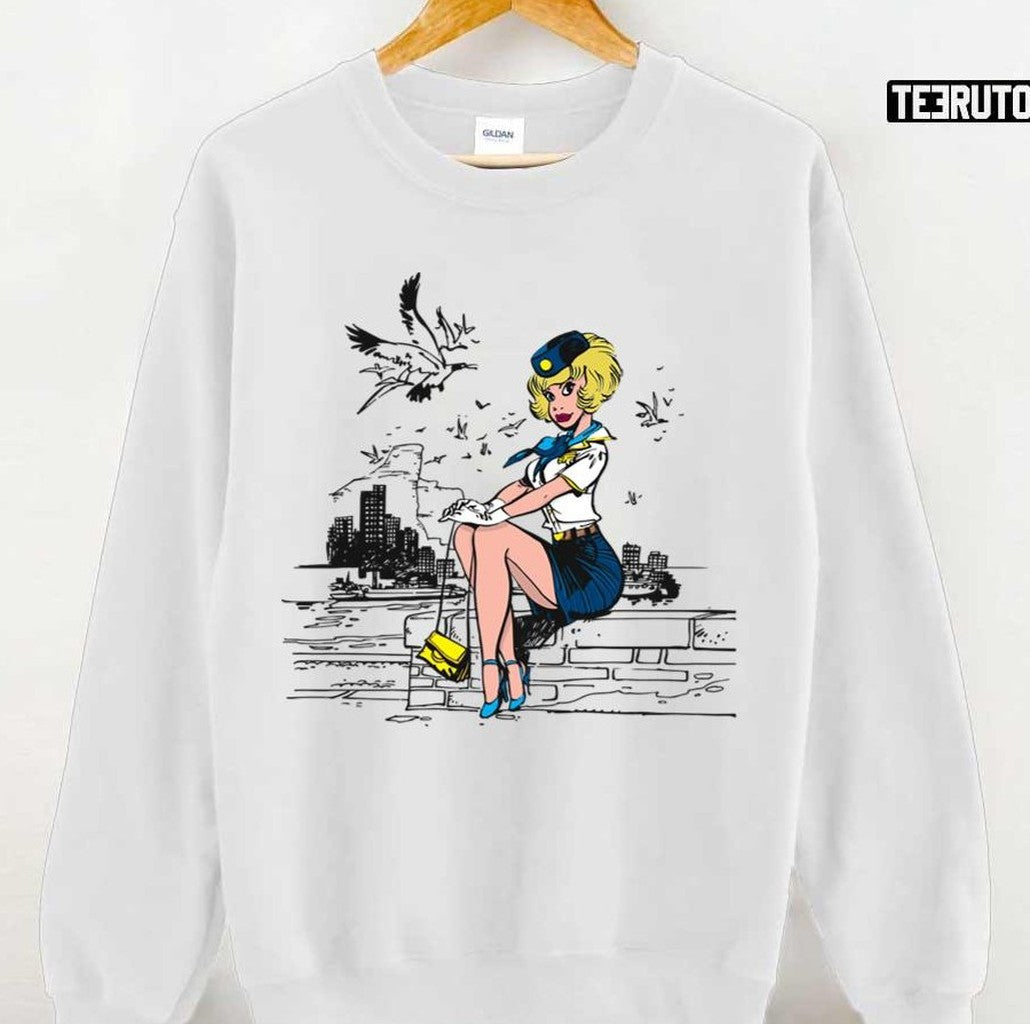 Natacha Cover Gaston Lagaffe Movie Cartoon Color Big Ben Unisex T-shirt