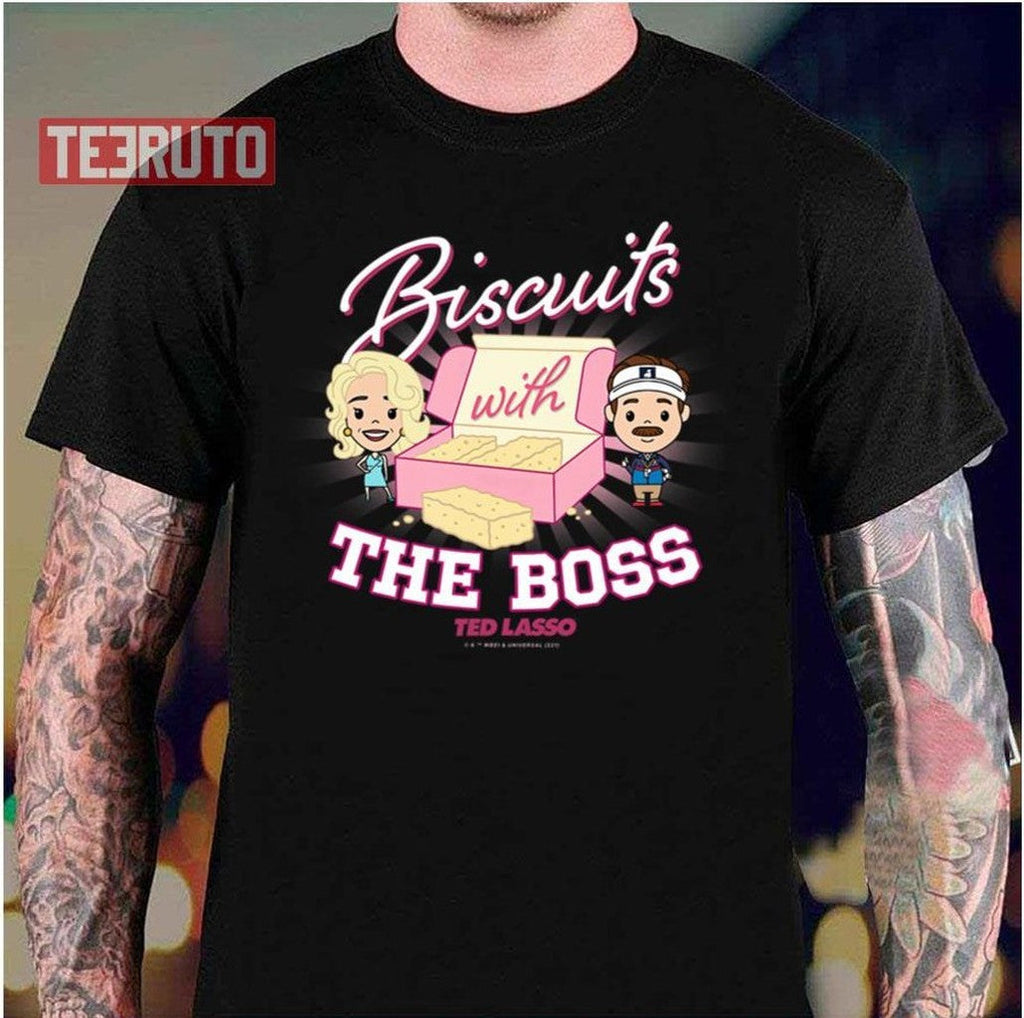 Ted Lasso &amp; Rebecca Biscuits With The Boss Chibi S Unisex Tank Top