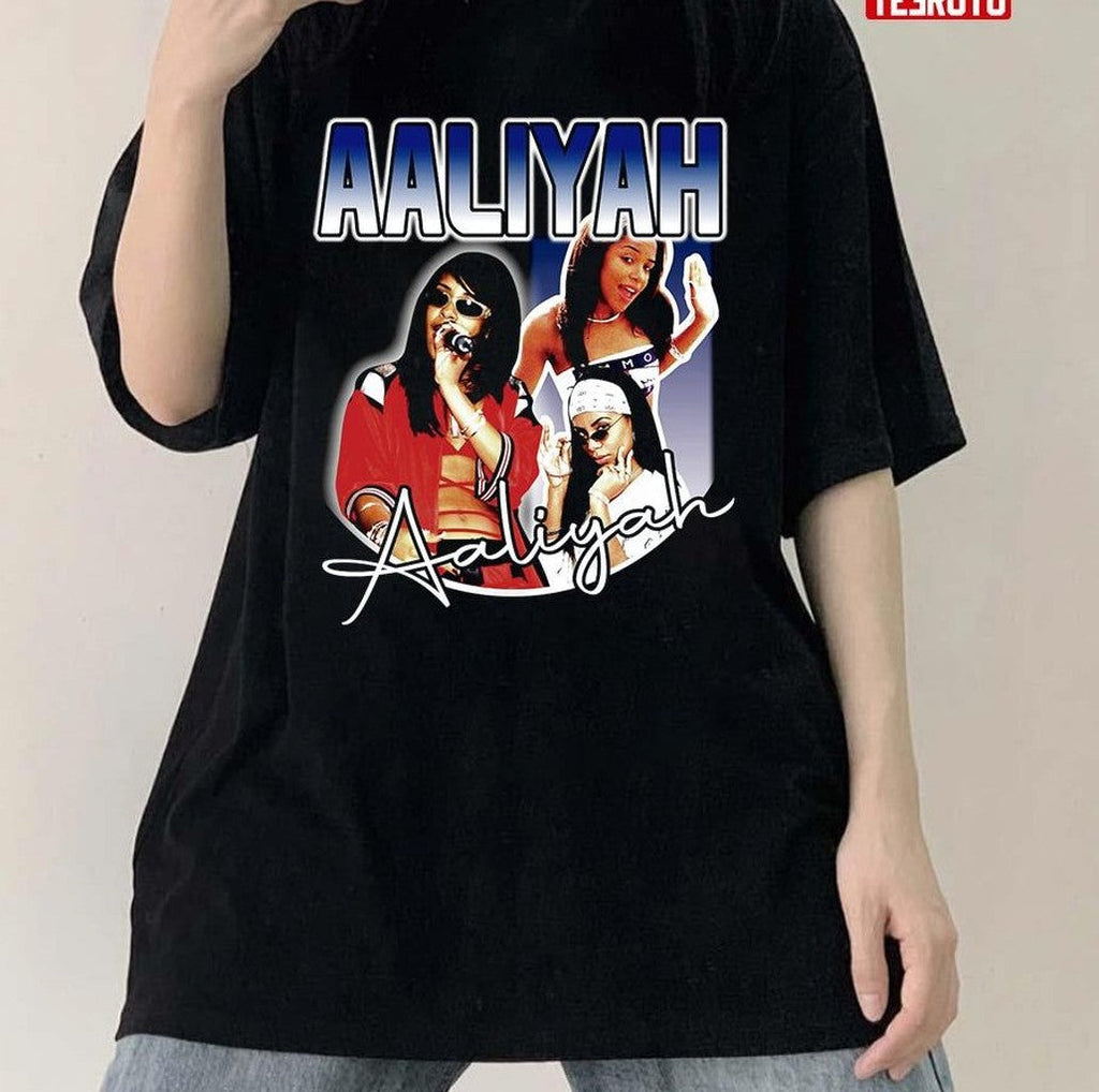 Beautiful Aaliyah Singer Vintage 90s Unisex T-Shirt