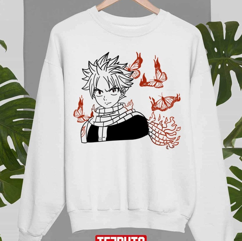 Natsu Butterflies Fairy Tail Unisex Sweatshirt