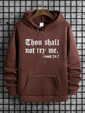 Men's Letter Print Drop Shoulder Essentials Hoodie, Pocket Drawstring Sweatshirt for Versatile Men's Fashion, Outfit for Spring & FallÂ 