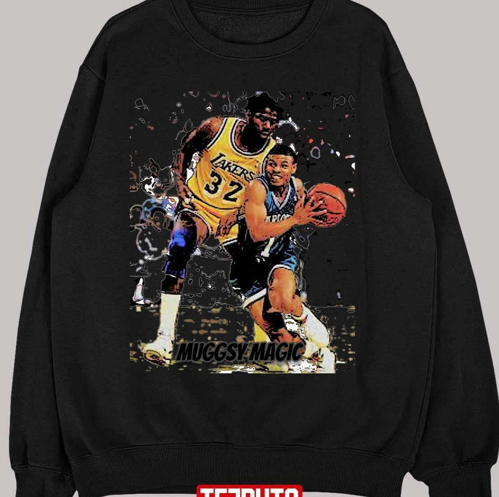 Muggsy Magic Johnson Cartoon Design The Laker Basketball Legend Unisex Sweatshirt