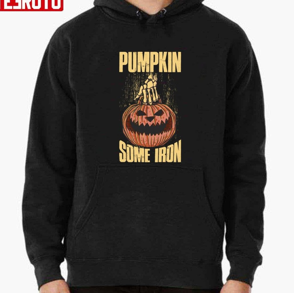 Scary Pumpkin Some Iron Halloween Funny Pumpkin Thanksgiving Unisex T-shirt