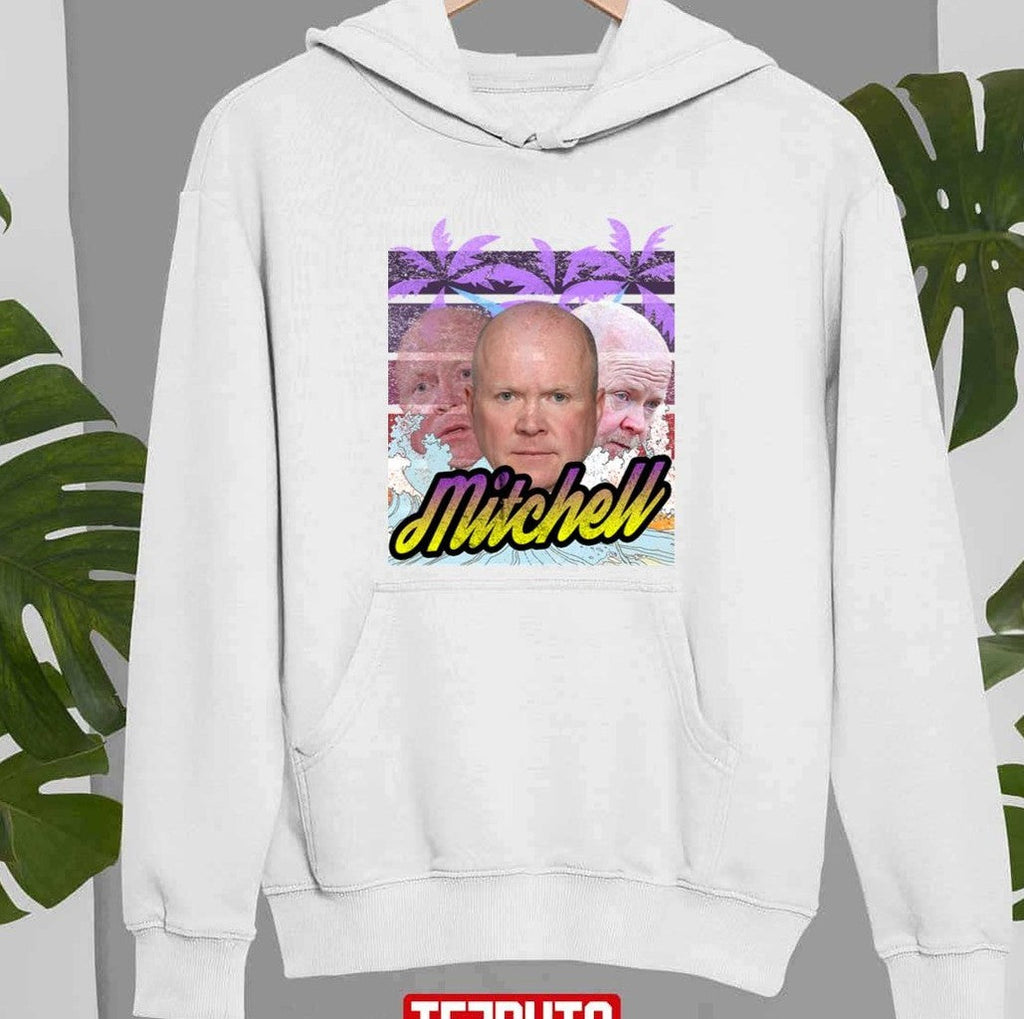 Phil Mitchell Eastenders Cold War Steve Mcfadden Vintage Sun Drenched Style Surf Palm Tree Unisex T-shirt